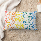 抽象芸術テラゾモザイクカラフルレインボーパターン ランバークッション (ブランケット)