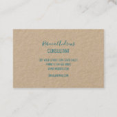 抽象芸術テラゾモザイクカラフルレインボーパターン 名刺 (裏面)