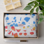 抽象芸術テラゾモザイクカラフルレインボーパターン 薄葉紙 (ギフト)