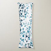 抽象芸術テラゾモザイクネイビー&ライトブルーパターン ボディピロー (正面縦)