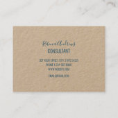 抽象芸術テラゾモザイクネイビー&ライトブルーパターン 名刺 (裏面)