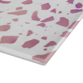 抽象芸術テラゾモザイクピンク&ブルーパターン カッティングボード (角)