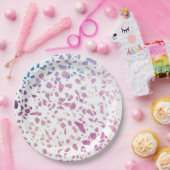 抽象芸術テラゾモザイクピンク&ブルーパターン ペーパープレート (パーティー)