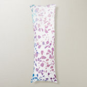 抽象芸術テラゾモザイクピンク&ブルーパターン ボディピロー (正面縦)