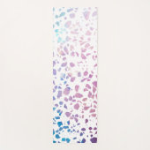 抽象芸術テラゾモザイクピンク&ブルーパターン ヨガマット (正面)