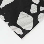 抽象芸術テラゾモザイク白黒パターン フリースブランケット (角)