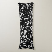 抽象芸術テラゾモザイク白黒パターン ボディピロー (正面縦)