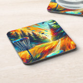 抽象芸術ディスクゴルフアート コースター (左側)