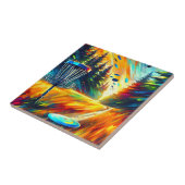 抽象芸術ディスクゴルフアート タイル (側面)