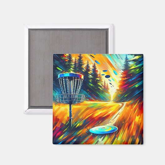 抽象芸術ディスクゴルフアート マグネット (正面/裏面)