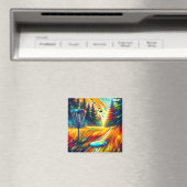 抽象芸術ディスクゴルフアート マグネット (インサイチュ (食洗機))