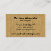 抽象芸術ディメンション名刺 名刺 (裏面)