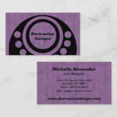 抽象芸術ディメンション名刺(紫) 名刺 (正面/裏面)