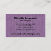 抽象芸術ディメンション名刺(紫) 名刺 (裏面)