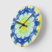 抽象芸術デイジータイル壁時計 ラウンド壁時計 (傾斜)