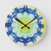 抽象芸術デイジータイル壁時計 ラウンド壁時計 (正面)