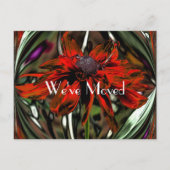 抽象芸術デイジーフラワーの新しいアドレス 案内ポストカード (正面)