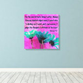 抽象芸術デイジー聖書の聖句へブル4:12 キャンバスプリント (インサイチュ (ウッドフロア))