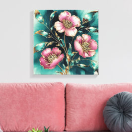 抽象芸術デイジー キャンバスプリント