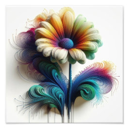 抽象芸術デイジー フォトプリント