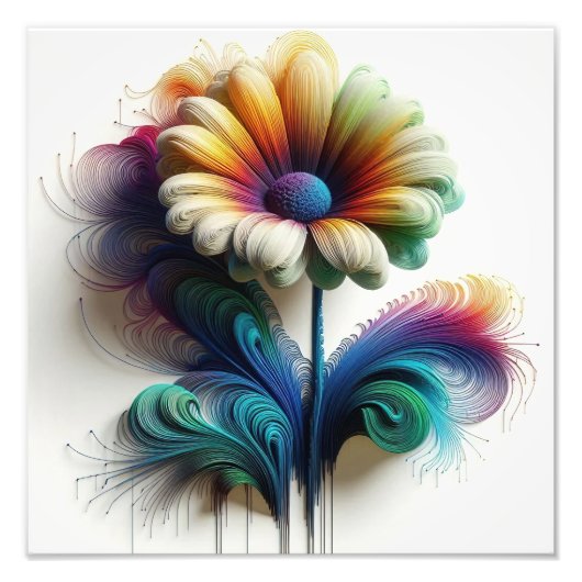 抽象芸術デイジー フォトプリント            (正面)