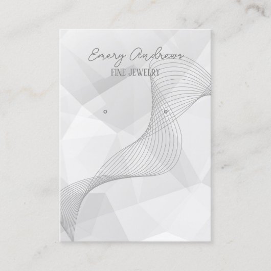 抽象芸術デザイナジュエリーイヤリングホルダーディスプレイ 名刺 (正面)