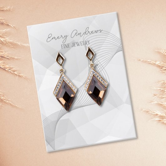 抽象芸術デザイナジュエリーイヤリングホルダーディスプレイ 名刺