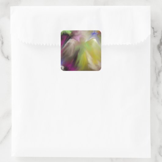 抽象芸術デザイン スクエアシール (バッグ)