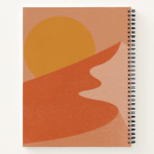 抽象芸術デザートマウンテンイラストレーションパーソナライズされた ノートブック (裏面)