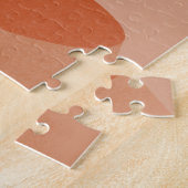 抽象芸術デザートマウンテンランドスケープイラストレーション ジグソーパズル (側面)