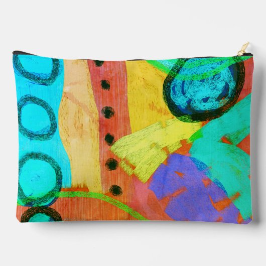 抽象芸術デジタルアート アクセサリーポーチ (裏面)