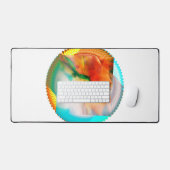 抽象芸術デジタルアート デスクマット (キーボード&マウス)