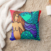 抽象芸術デジタルマーメイド絵画ズ クッション (ブランケット)