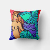 抽象芸術デジタルマーメイド絵画ズ クッション (裏面)