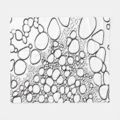 抽象芸術デジタル作品10 フリースブランケット (正面(横))