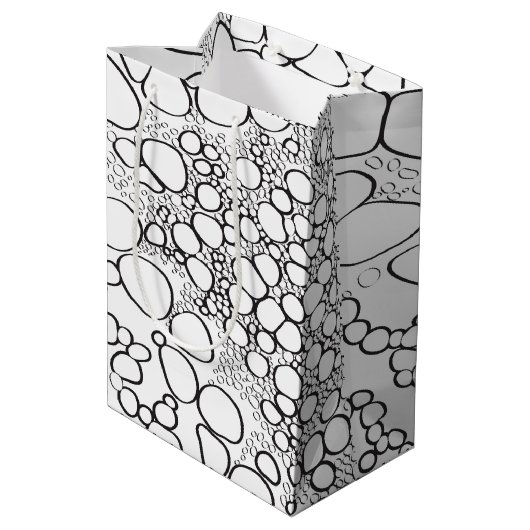 抽象芸術デジタル作品10 ミディアムペーパーバッグ (裏面アングル)