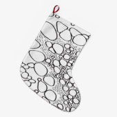 抽象芸術デジタル作業 ラージクリスマスストッキング (正面 (吊り時))