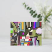 抽象芸術デジタル探索はがき ポストカード (スタンド正面)