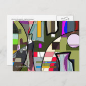 抽象芸術デジタル探索はがき ポストカード (正面/裏面)