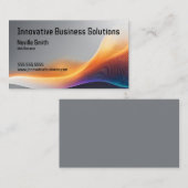 抽象芸術デジタル波くもの巣デザイナーハイテクIT 名刺 (正面/裏面)