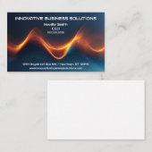 抽象芸術デジタル粒子波ハイテク 名刺 (正面/裏面)