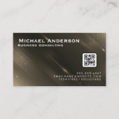 抽象芸術デジタル背景 | QRコード 名刺 (正面)