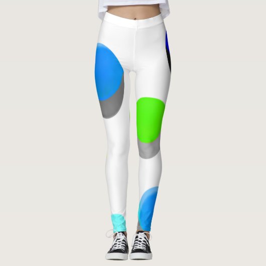 抽象芸術デジタル電子モダン芸術 レギンス (正面)