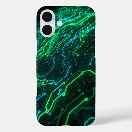 抽象芸術デジタル電子回路 Case-Mate iPhoneケース (裏面)