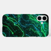 抽象芸術デジタル電子回路 Case-Mate iPhoneケース (裏面 (横))