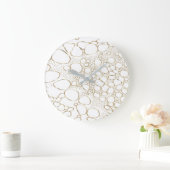 抽象芸術デジタル4 ラージ壁時計 (ホーム)