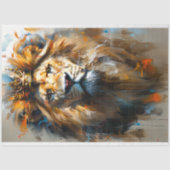 抽象芸術デジタ絵を描ルライオン 薄葉紙 (正面)