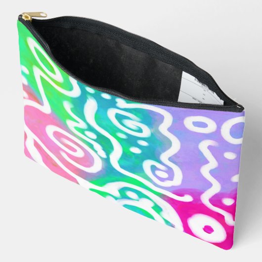 抽象芸術デジ絵画タル アクセサリーポーチ (見開き)