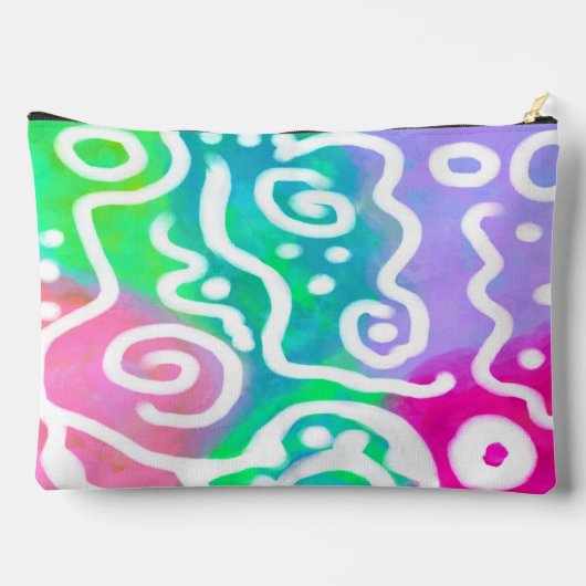 抽象芸術デジ絵画タル アクセサリーポーチ (裏面)