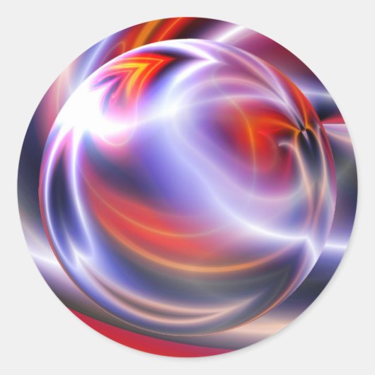 抽象芸術デジ絵画タル ラウンドシール (正面)